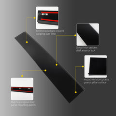 Rear Door B-Pillar Trim Compatible With 2019-2026 Ram 1500 DT RH Gloss Finish Door Window Trim Panel Exterior Molding Right Passenger Side B-Pillar Applique OE# 68292936AC
