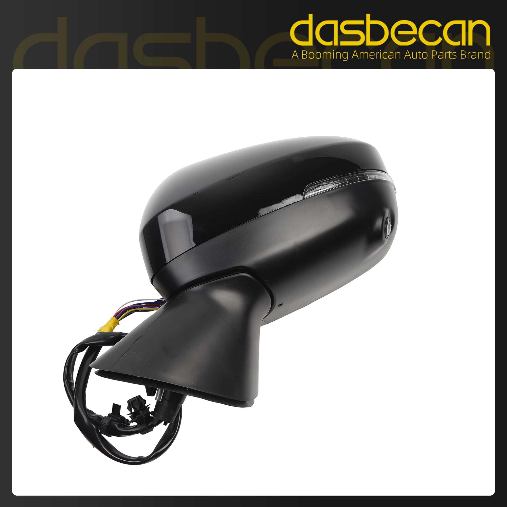 Driver Side Mirror Compatible with 2022-2024 Mitsubishi Outlander Left Door Mirror w/Power Folding, Turn Signal,Blind Spot Detestion,360° Camera and Heated Glass 7632F021(9+1Pins) - Dasbecan