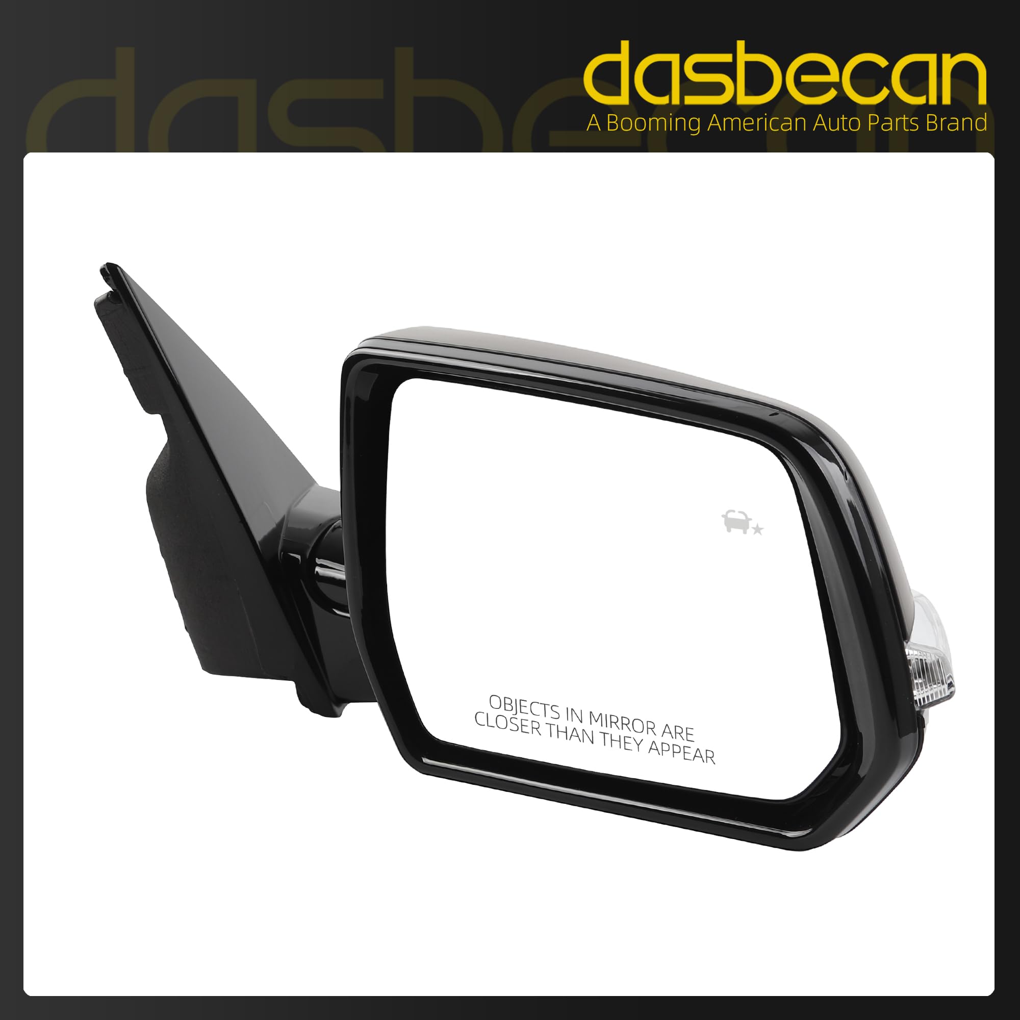 Side Rear View Mirror Compatible with 2018-2019 Chevy/Chevrolet Traverse LT Door Rearview Mirror Power Glass Blind Spot Turn Signal with HD Camera Passenger Right 84498311(12pin) - Dasbecan