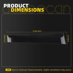 Dasbecan Front Door B-Pillar Trim Compatible With 2019-2026 Ram 1500DT Pair Gloss Finish Door Window Trim Panel Exterior Molding Kit Driver & Passenger Side B Pillar Applique OE#68292935AC 68292934AC