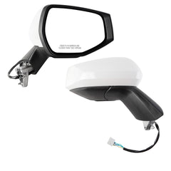 Right Side Mirror Compatible with 23-26 Kia Sportage White 5pin Passenger Mirror with Power Adjustment Glass, Heated Glass, Manual Folding