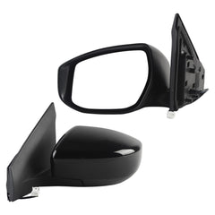 Driver Side Mirror Assembly Compatible with Nissan Sentra 2013-2019 | Non-Heated | Manual Fold | Power Glass Black Left Mirror Replaces NI1320238(3Pins)