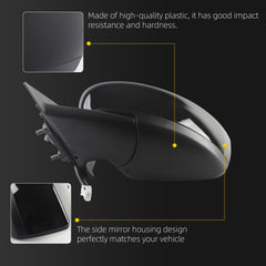 Dasbecan Side Mirror Compatible with Nissan Kicks 2018-2023 Black 5Pins