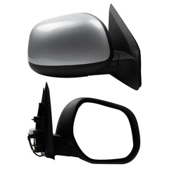 Right Passenger Side Mirror Compatible with 11-22 Mitsubishi Outlander Sport, 10-11 Outlander with Power Heated Glass, Manual Folding, Silver Gray Color Replace# MI1321139 7632B433(5Pins)