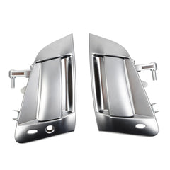 1 Pair Exterior Front Door Handle Assembly Compatible with 2009-2018 Nissan 370Z Chrome Front Left Driver & Right Passenger Side Replaces# 80607-1EA0B 80606-1EA0B 96899 96900