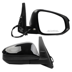 Right Passenger Side Mirror Black Compatible with 2014-2023 Toyota 4Runner Heated Manual Fold Power Adjustment Door Mirror Rear View Assembly 5PINS# 8791035B90-PFM TO1321313