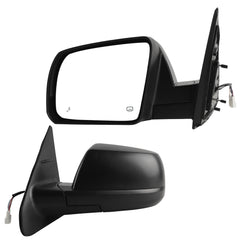 Left Driver Side Door Mirror Compatible with 2014-2021 Toyota Tundra Blind Spot Detection Manual Folding Power Glass Heated Replaces 879400C420 879400C460-PFM TO1320303 Textured (7pins)