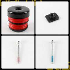 8PCS Red Silicone Cab Body Mount Bushing Kit Fits 2008-2016 Ford F-250 350 Crew Cab, Replace# 13848 Bolts, Smooth Bumpy Ride, Heavy-Duty Upgrade Over PU Mounts
