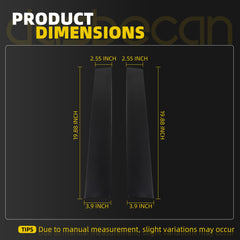 Dasbecan Front Door B-Pillar Trim for 2019-2026 Ram 1500 DT Pair Set