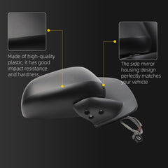 Right Passenger Side Non-Heated Door Mirror Compatible with Nissan Frontier 2005-2021 Nissan Pathfinder 2005-2012 Manual Folding Black