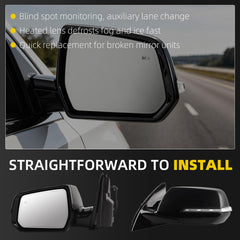Dasbecan Side Mirror For 2020 2021 Chevy Traverse Premier/High Country