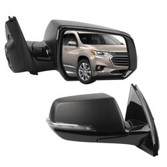 Side Rear View Mirror Compatible with 2018-2019 Chevy/Chevrolet Traverse LT Door Rearview Mirror Power Glass Blind Spot Turn Signal with HD Camera Passenger Right 84498311(12pin) - Dasbecan
