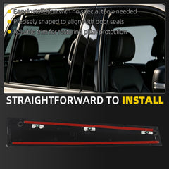 Front Door B-Pillar Trim Compatible With 2019-2026 Ram 1500 DT RH Gloss Finish Door Window Trim Panel Exterior Molding Right Passenger Side B-Pillar Applique OE# 68292934AC