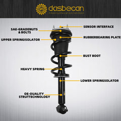 Pair Front Struts Shock Assembly Absorber Magnetic w/Electronic Suspension Compatible With 2021-2024 Cadillac Escalade Chevy Suburban Tahoe GMC Yukon XL Sierra Replace# 85640957 84828335
