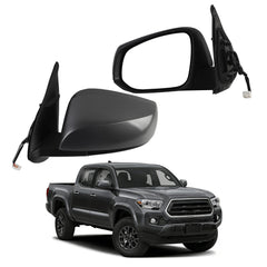 Driver Side Mirror Compatible with 2016-2023 Toyota Tacoma Grey Left Door Mirror w/Power Glass/Heated Glass Feature Replace# 8794004230 (5pins)