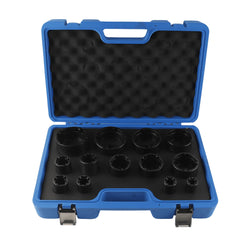Dasbecan 13PCS Spindle Nut Socket KM00-KM12 1/2" Drive Axle Locknut Tool