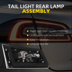 Right Inner Led Tail Light Compatible With Tesla Model S 2014-2021 Replace 600592400E 6005924-00-E