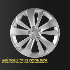 Hubcaps Wheel Cover Caps Compatible with 2017-2023 Subaru Impreza Hub Cap 16" Replaces# 28811FL010 28811FL02A Silver
