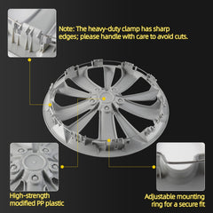 Hubcaps Wheel Cover Caps Compatible with 2017-2023 Subaru Impreza Hub Cap 16" Replaces# 28811FL010 28811FL02A Silver