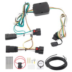 56407 4-Pin Trailer Wiring Harness Compatible with Jeep Wrangler JL 2018-2024 Gladiator GT 2020-2024 4 Way Towing Hitch Wiring for Trailer Light Connect