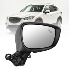 Side Mirror For Mazda CX-5 2015 2016 Blind Spot Right 6 Pins White Passenger Side Rear View Mirror Power Glass Turn Signal Light Manual Folding Door Mirrors OE# MA1321208 CLH85707056
