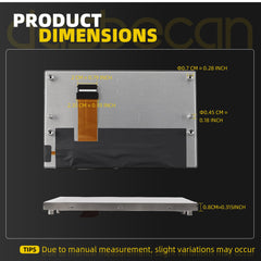 Dasbecan 7’’ LCD Display Compatible with Jeep Wrangler JL Sahara 2018-2022