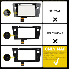 LCD Display Touch Screen with Left MAP Button Compatible with Subaru Outback Legacy 2018 2019 Replace OE 86471-AL65A 86471-AL66A 86431-AL66A