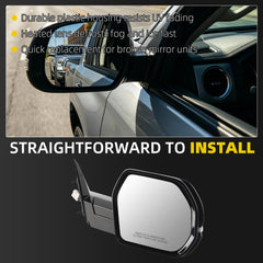 Side Mirror For 2022-2026 Toyota Tundra Right Passenger side 6 Pin | Power Glass Heated Door Mirrors ViewMirror Assembly Replace# 897100C650 897100C691