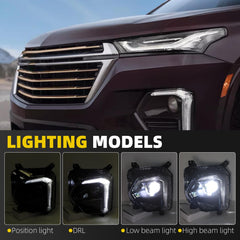 Dasbecan LED Headlight Assembly Compatible With 2022-2024 Chevy Traverse