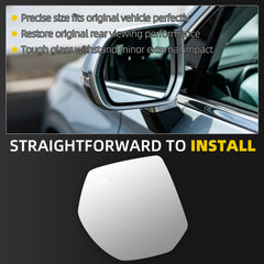 Side Mirror Glass For 2021-2026 GMC Yukon Chevy Suburban Left Fit Cadillac Escalade Chevrolet Tahoe,Heated,Driver Side View Mirror,Without Blind Spot,OE# 84642720 84315164 GM1324216