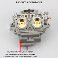 15003-2766 Carburetor Carb with Repair Kit Compatible with Kawasaki Mule 3000 3010 3020 2001-2008 Trans 4x4 Carb kit