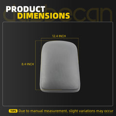 Center Console Lid Compatible with 2005-2015 Toyota Tacoma Front Seat Center Console Armrest Lid Replace# 58905-AD020-B0（Gray）