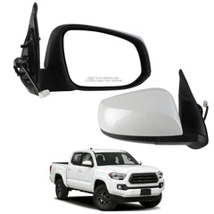Passenger Side Mirror Compatible with 2016-2023 Toyota Tacoma White Right Door Mirror w/Power Glass/Heated Glass Feature Replace# 8791004220 (5pins) Visit the Dasbecan Store