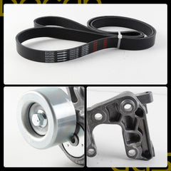 90K-38411 Drive Belt Tensioner Kit Compatible with Toyota 4Runner 4.0L 2004-2009, Tundra 4.0L 2005-2010, Tacoma 4.0L 2005-2015, F Cruiser 4.0L 2007-2009 Replaces# 36173 36174 7PK2120