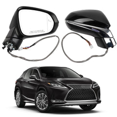 Door Mirror Right Passenger Side Mirror Compatible With 2016-2022 Lexus RX350 2018-2022 RX350l RX450h RX450hl with Heated/Memory/Signal Light/Power Folding (15pin) 87910-0E251 LX1321170