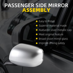Left Driver Side Mirror Compatible With 2009-2014 Honda Fit Door Mirror with Manual Folding Power Glass Non-Heated Black Replace# HO1320246 76258-TK6-305 76258TK6305(3 Pins)