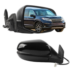 Side Rear View Mirror Compatible with 2016-2022 Honda Pilot Power Heated Turn Signal ABS Housing Door Rearview Mirror Passenger Right 76200TG7A81ZD HO1321334(6pin)