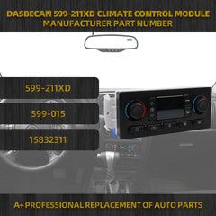 599-211XD AC Climate Control Module Compatible with 2003-2004 Cadillac Escalade Chevrolet Avalanche Silverado Suburban Tahoe GMC Sierra Yukon Replace#10367041 10367042