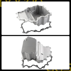 Engine Oil Pan with Gasket Compatible with Ford F150 2017-2018 3.5L V6 Turbo EcoBoost F-150 3.3L Expedition 2018 ; Lincoln Navigator 2018 Replaces# HL3Z-6675-A HL3E6675AC