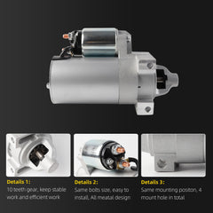 Dasbecan 6744 12V Starter Motor Compatible with Kohler 15-27 HP, John Deere/Toro/Cub Cadet/Kubota Mower Tractor Replace# 8000870 25-098-21-S 41012182R