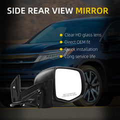 Side Rear View Mirror Compatible with 2016-2022 Honda Pilot Power Heated Turn Signal ABS Housing Door Rearview Mirror Passenger Right 76200TG7A81ZD HO1321334(6pin)