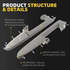 22818470 Gray Front Right Passenger Side Armrest Repair Kit Compatible with Chevrolet Silverado 1500 2500HD 3500HD 2010-2014 GMC Sierra 1500 2500HD 3500HD OEM 20874805 20920835