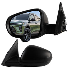 Side Rear View Mirror Compatible With 2024-2026 Chevy Trax Power Glass Bind Spot Heated Shell Trim Assembly Door Mirrors ViewMirror Left Driver Side Replace# 42891804 42794439(6 Pins)