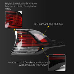 Tail Light Assembly Compatible with 2023 2024 Kia Sportage SX/Prestige/X-Line/X-Pro LED+Hglogen Rear Lamp Taillight Right Passenger Side Replace#92402-DW000