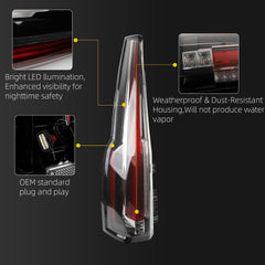 Left Driver Side LED Tail Light Compatible With 2015-2019 Cadillac Escalade Replace 84214003 84211920 GM2800277 Rear Tail Lamp Taillight Replacement