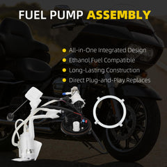 75069-08D Electric Fuel Pump Module Assembly Compatible With 2008-2022 Harley-Davidson Electra Road Street Tri Glide Ultra Limited OE# 6290808 6135608 61000690