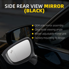 Side Mirror For Mazda CX-5 2015 2016 Blind Spot Left 7 Pins Black Driver Side Rear View Mirror Power Glass Heated Turn Signal Light Manual Folding Door Mirrors OE# KR2569181A CLH85707051