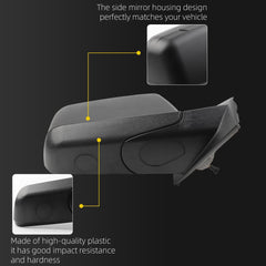 Right Passenger Side Door Mirror Compatible with 2009-2011 Ford Edge Manual Folding Non-Heated To 02-07-2011 Production Date Replaces AT4Z17682AA FO1321371 Black (3Pins)