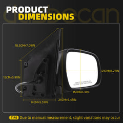 Right Passenger Side Mirror 9Pin Compatible with 04-06 Lexus RX330 | For 06-08 RX400H, 07-09 RX350 with Power Heated Glass, Memory Replace LX1321107 87910-0E900