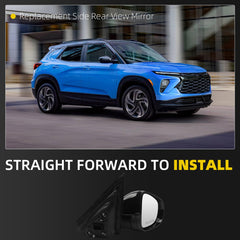 Side Rear View Mirror Compatible with 2021-2024 Chevy/Chevrolet Trailblazer LT Power Heated Blind Spot Door Rearview Mirror Passenger Right GM1321671 42834254-PFM(6pin)